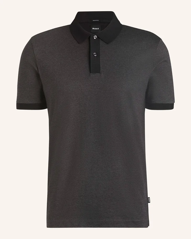 HUGO BOSS Jersey-Poloshirt PARLAY Schwarz