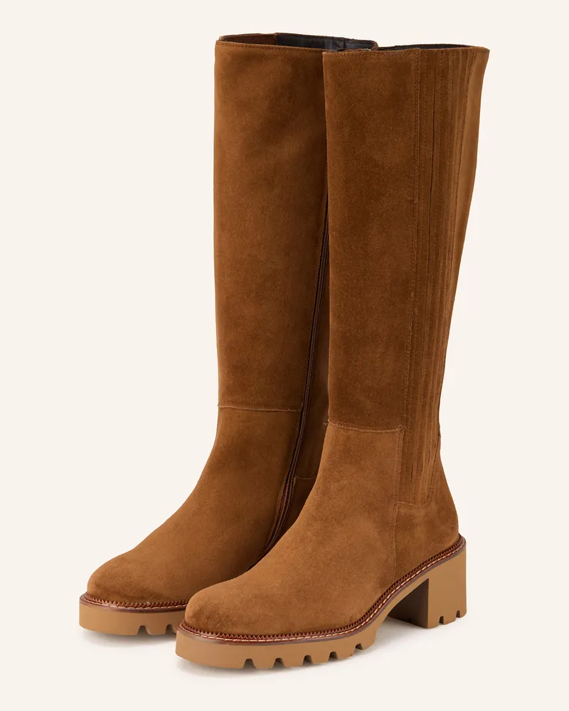 paul green Stiefel braun Braun