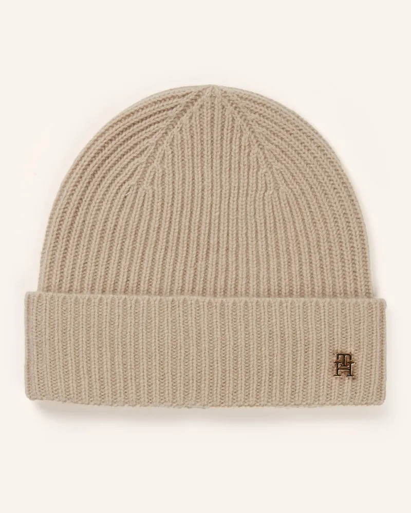 Tommy Hilfiger Cashmere-Mütze braun Beige