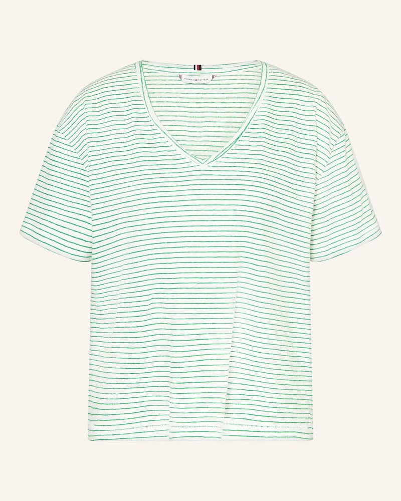 Tommy Hilfiger T-Shirt Mit Leinen weiss Ecru
