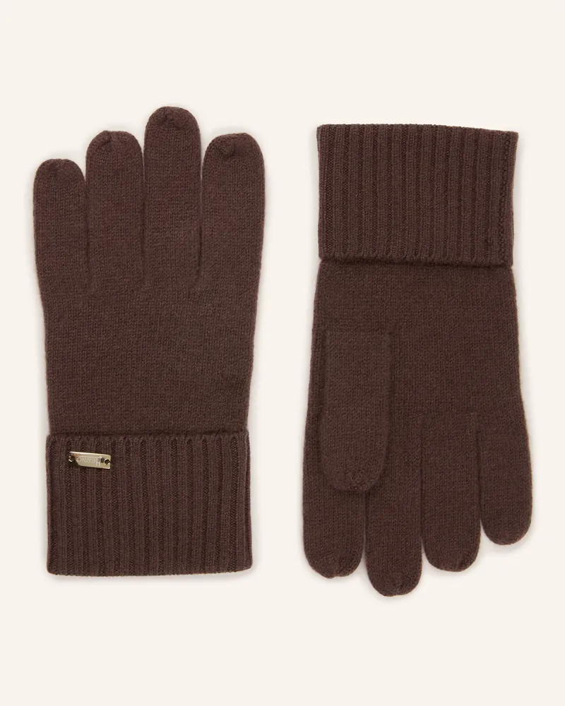 Herno Handschuhe Aus Cashmere braun Dunkelbraun