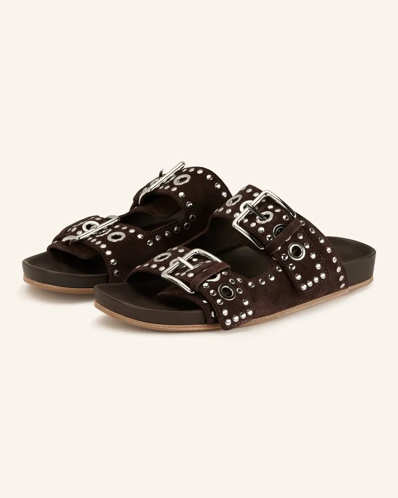 Kennel & Schmenger Pantoletten Love Mit Nieten braun Dunkelbraun