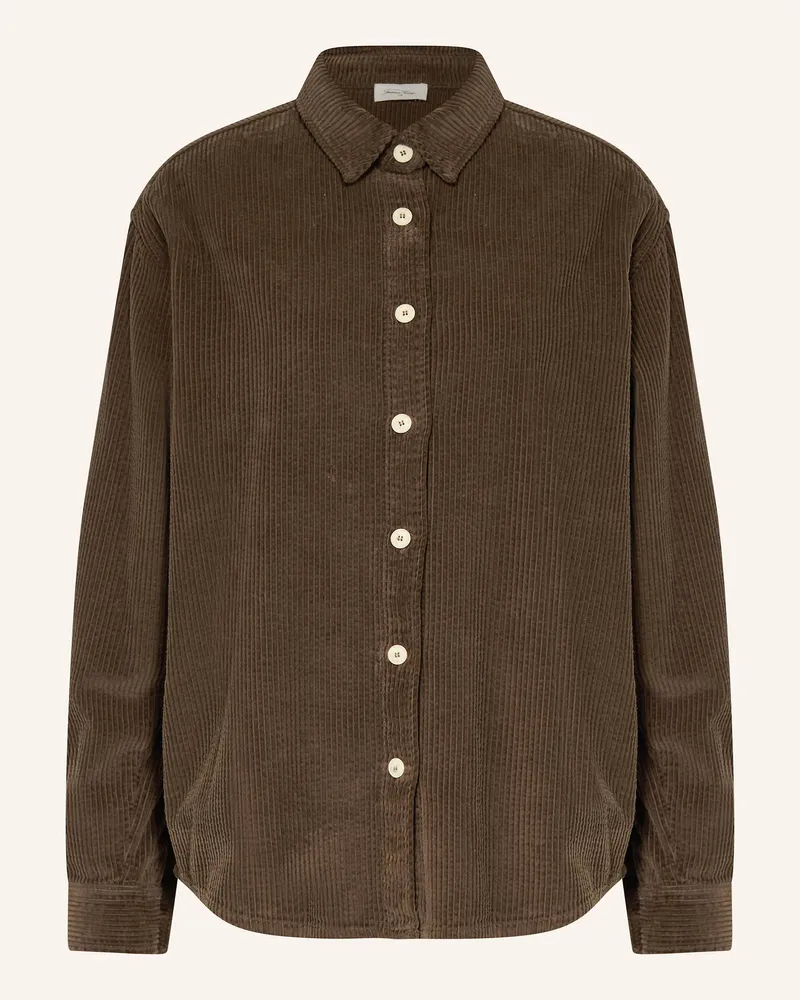 American Vintage Cord-Overshirt PADOW Khaki