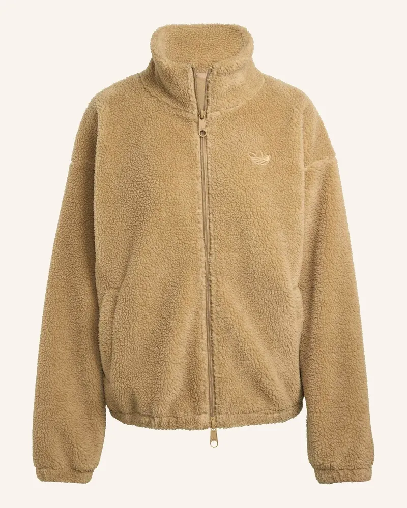 adidas ESSENTIALS TEDDY JACKE Braun