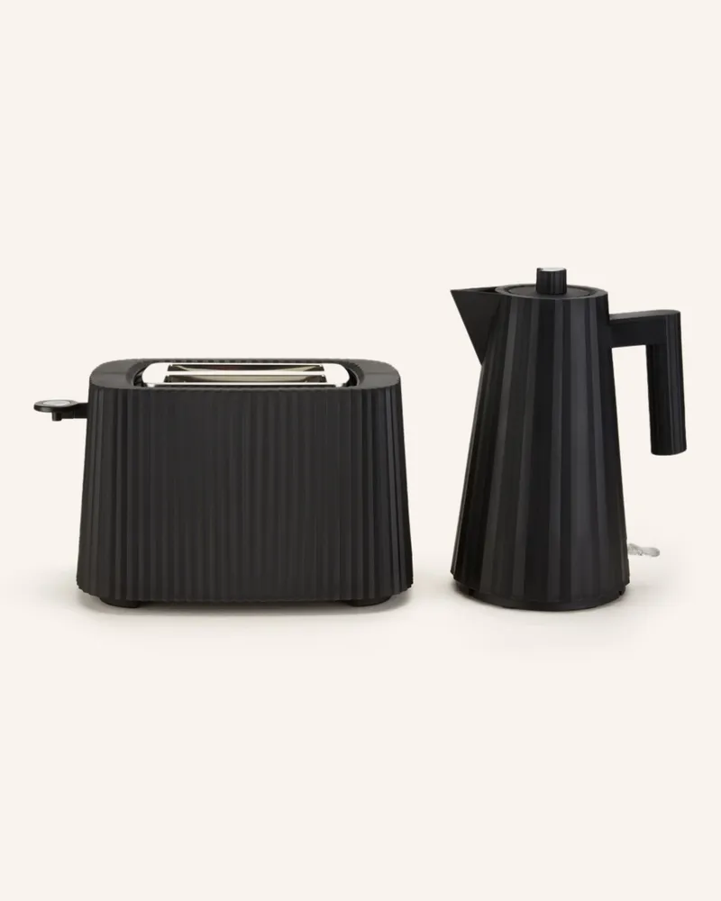 Alessi Set PLISSÈ: Toaster und Wasserkocher Schwarz