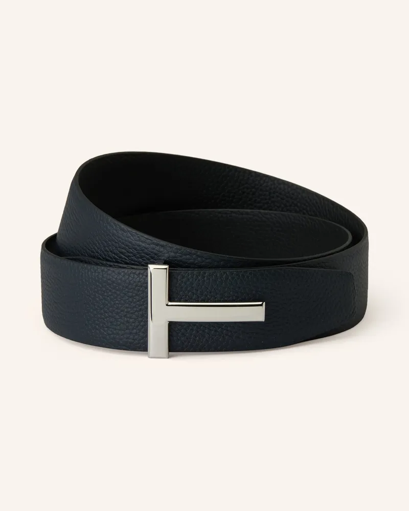 Tom Ford Ledergürtel Dunkelblau