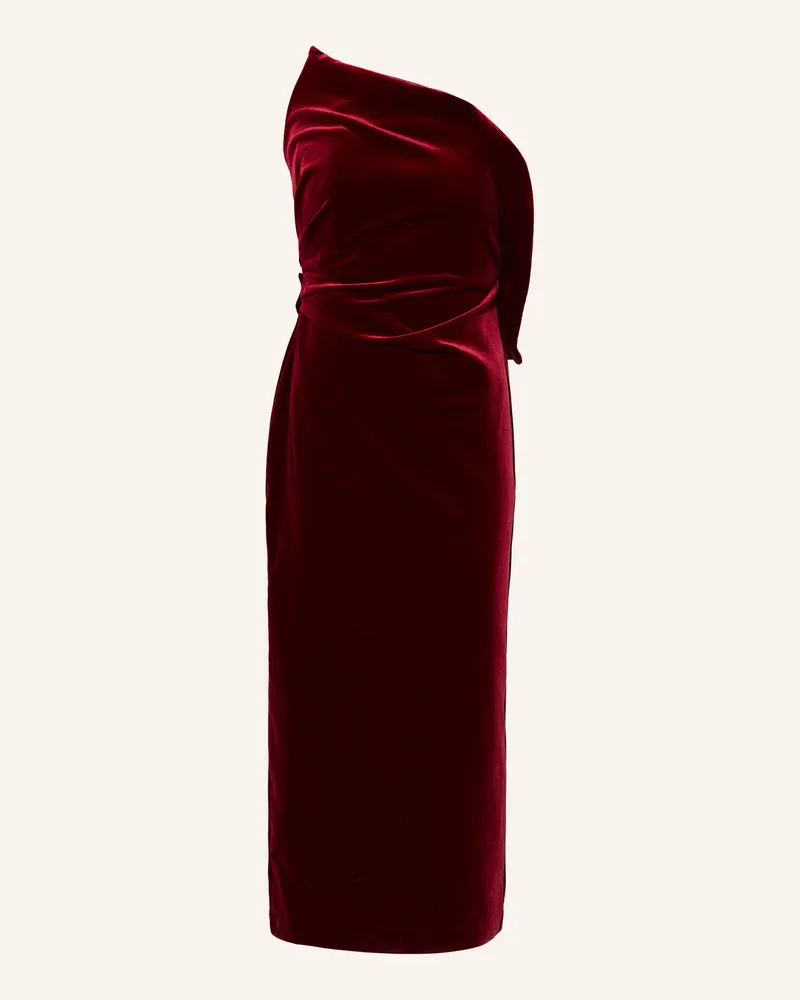 Reiss Off-Shoulder-Kleid Dasha Aus Samt Mit Volants rot Dunkelrot