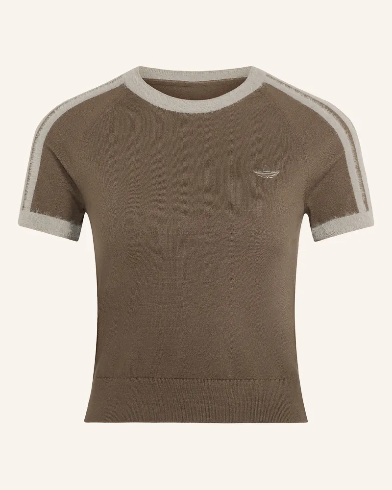 adidas Cropped-Shirt braun Braun