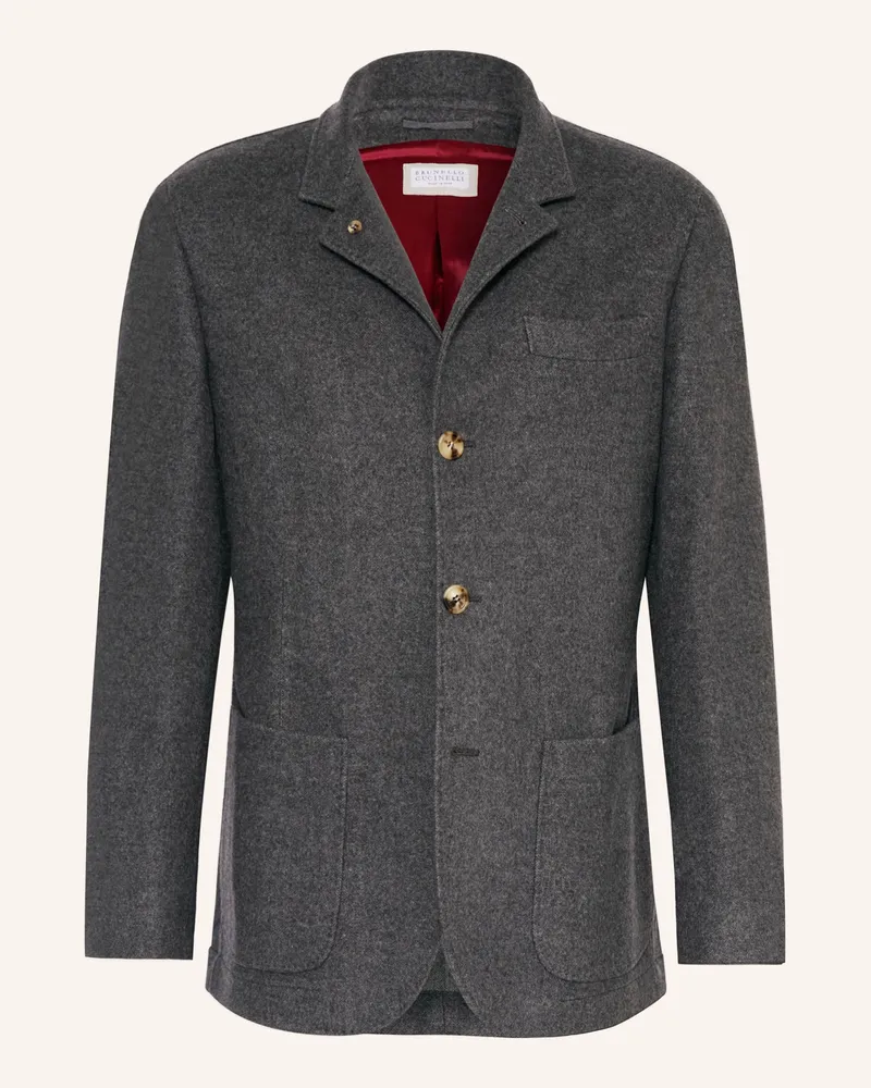 Brunello Cucinelli Cashmere-Sakko Regular Fit Grau