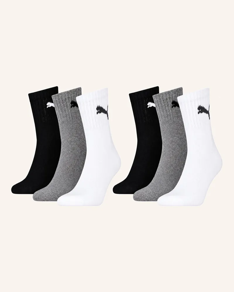Puma Sportsocken Short Crew 6-Pack blau Ecru