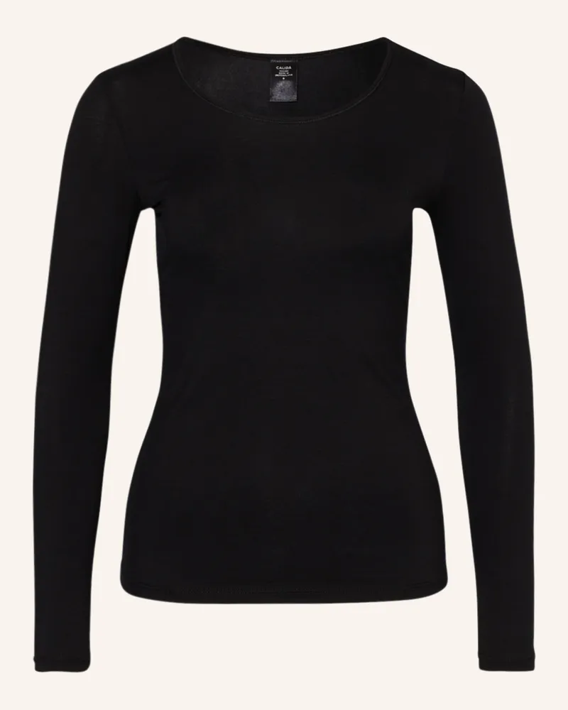 Calida Longsleeve Natural Comfort schwarz Schwarz