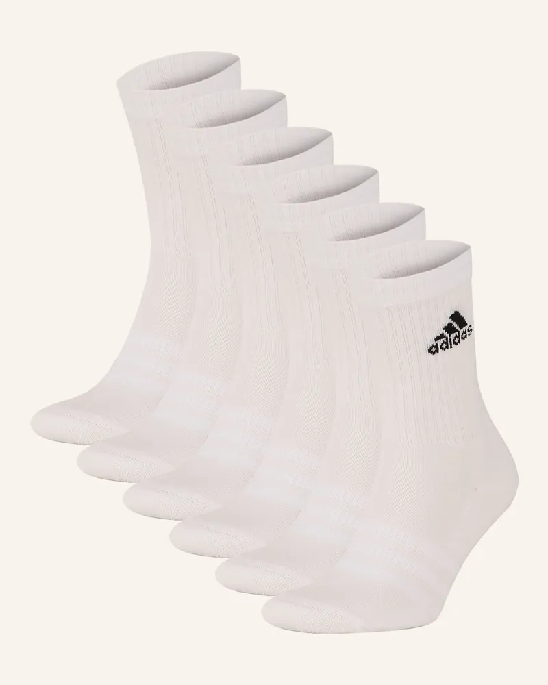 adidas 6er-Pack Socken Cushioned Sportswear Crew weiss White