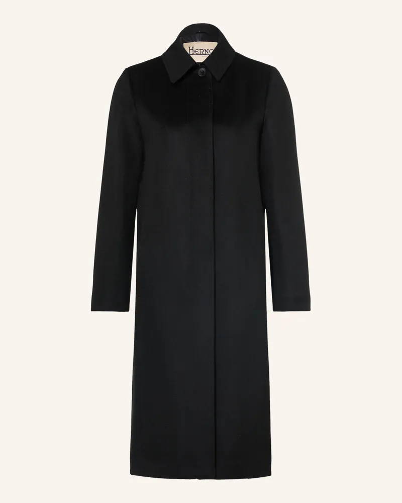 Herno Wollmantel schwarz Schwarz
