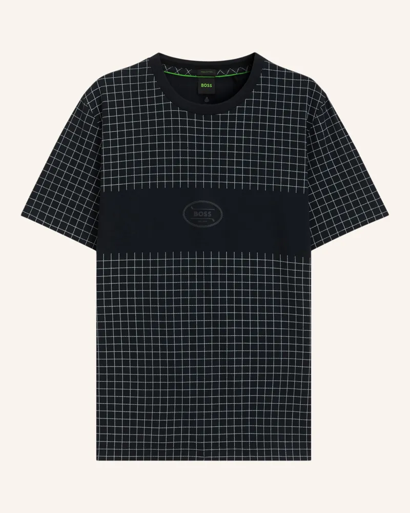 HUGO BOSS T-Shirt TEE CHECK GL Relaxed Fit Dunkelblau