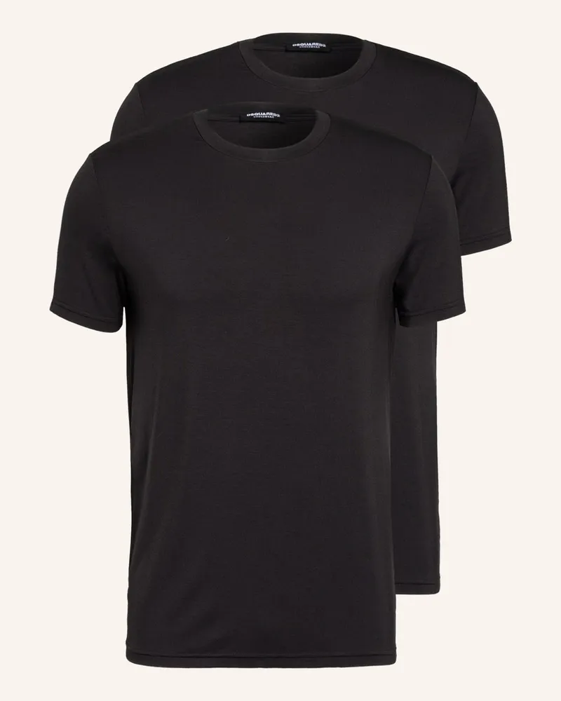 Dsquared2 2er-Pack T-Shirts Schwarz