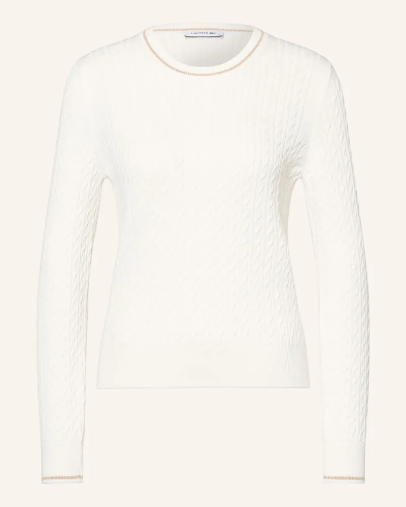 Lacoste Pullover weiss Weiss