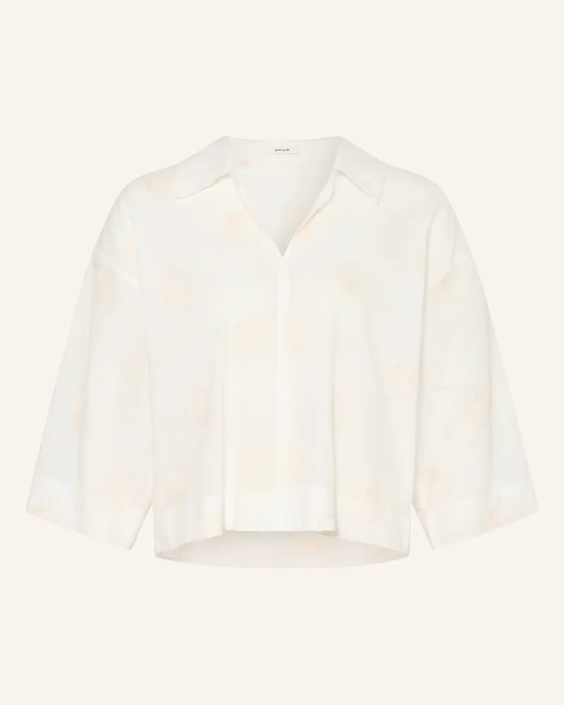 OPUS Blusenshirt Famoni Mit 3/4-Arm weiss Weiss