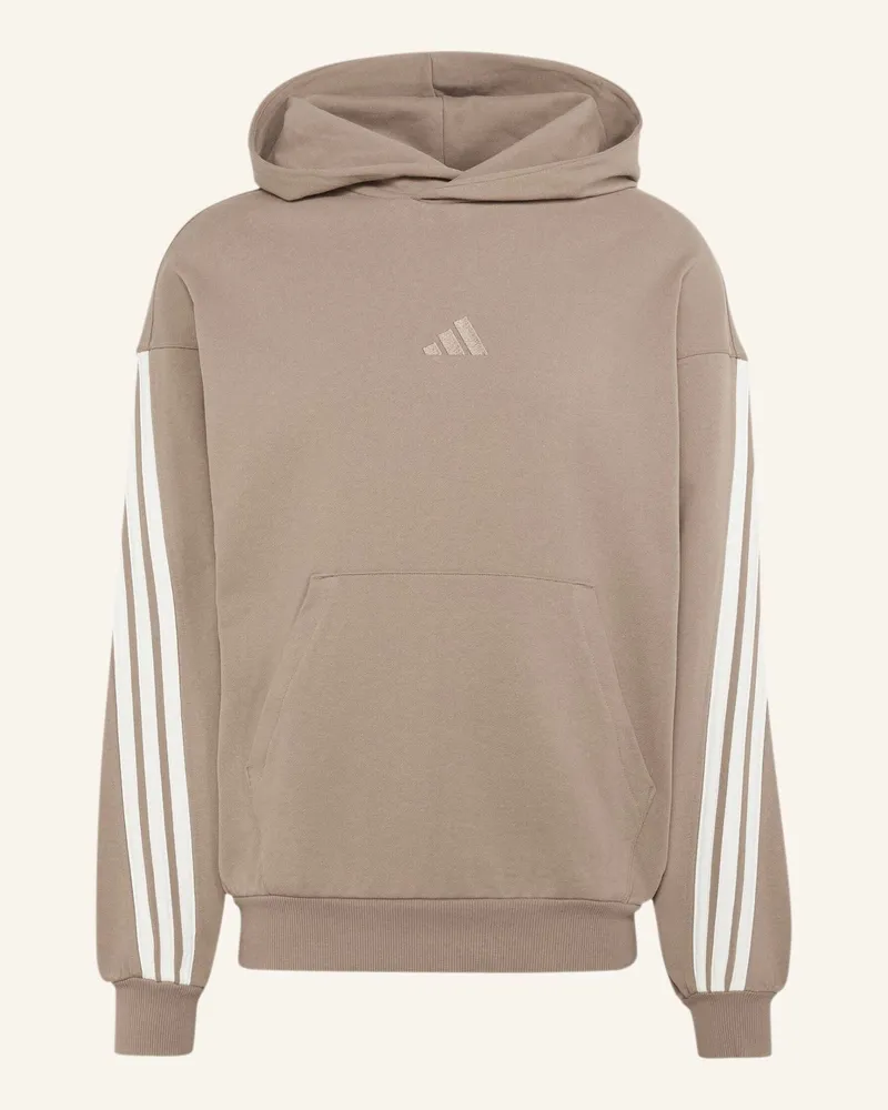 adidas Adidas Kit 3-Streifen Hoodie beige Weiss