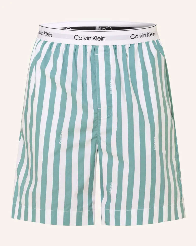 Calvin Klein Schlafshorts gruen Türkis