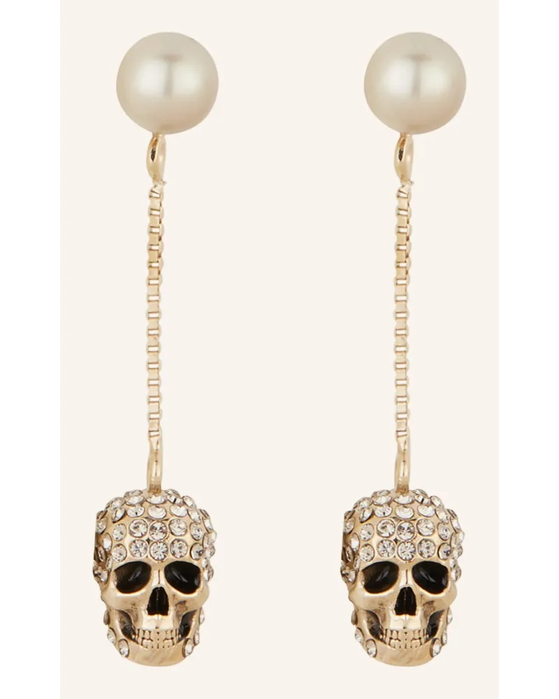 Alexander McQueen Ohrhänger PAVE SKULL Silber