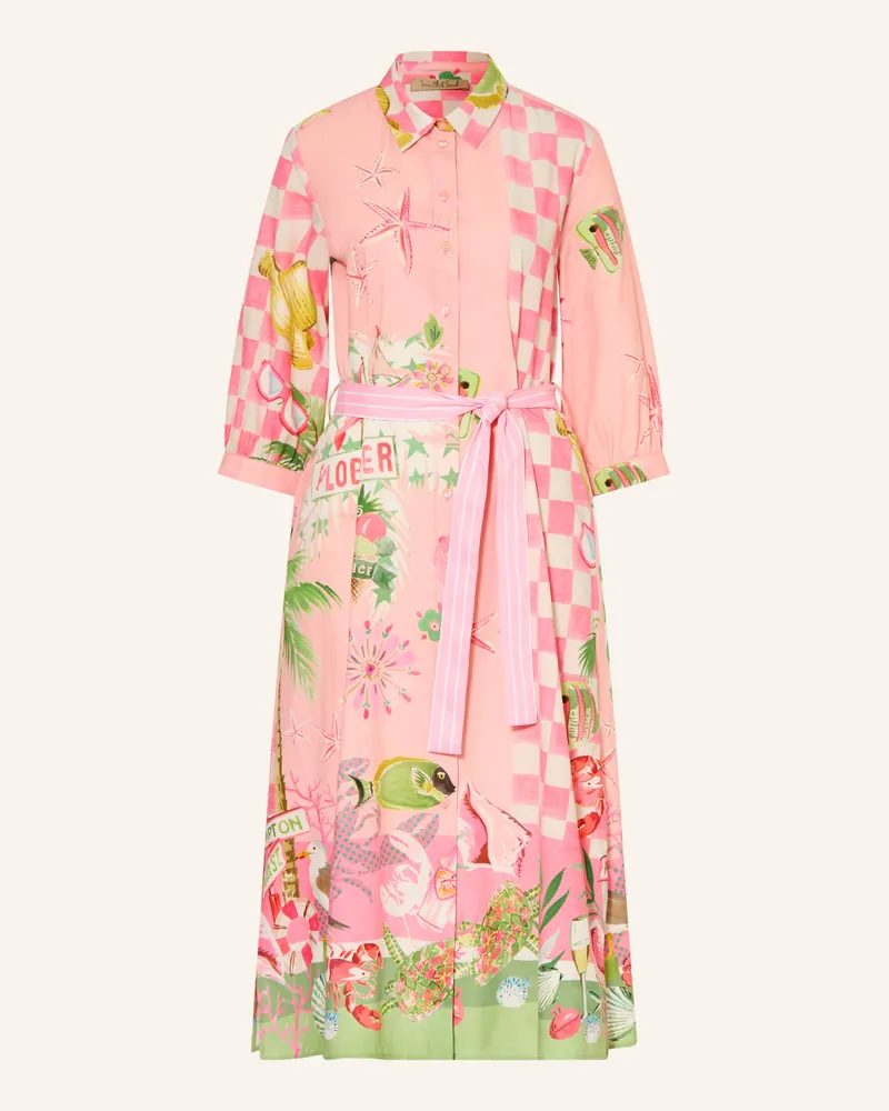 Smith & Soul Hemdblusenkleid Mit 3/4-Arm rosa Rosa