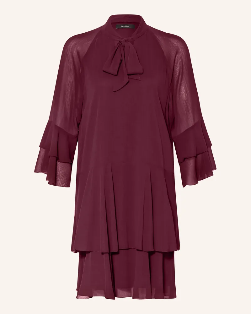 Vera Mont Cocktailkleid Mit Schluppe Und Volants rot Dunkelrot