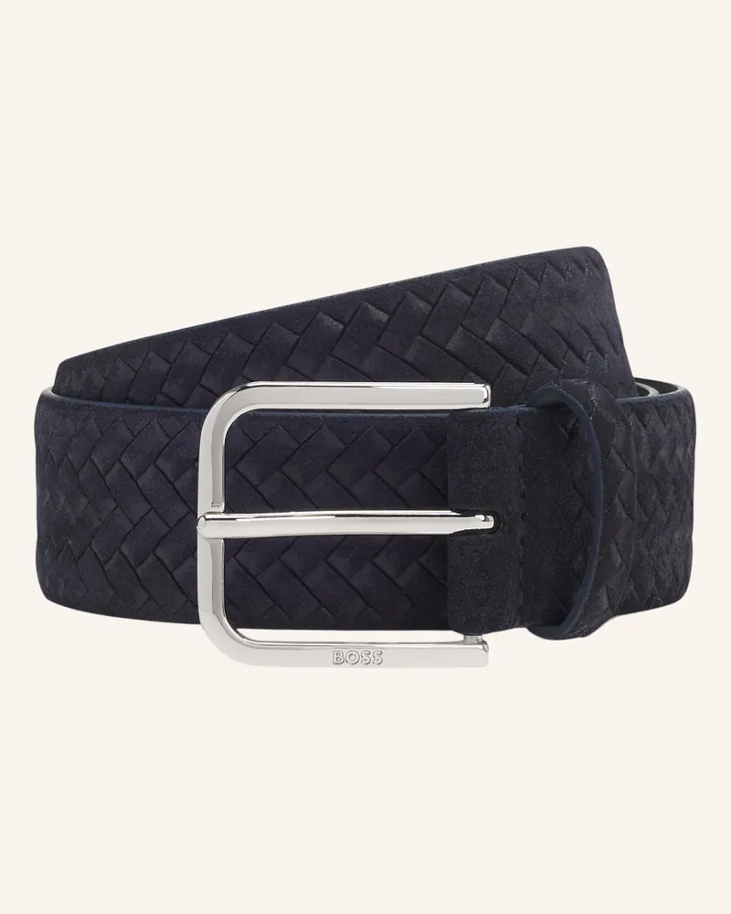 HUGO BOSS Business Gürtel Madison-B1_Wnsd_Sz35 blau Dunkelblau