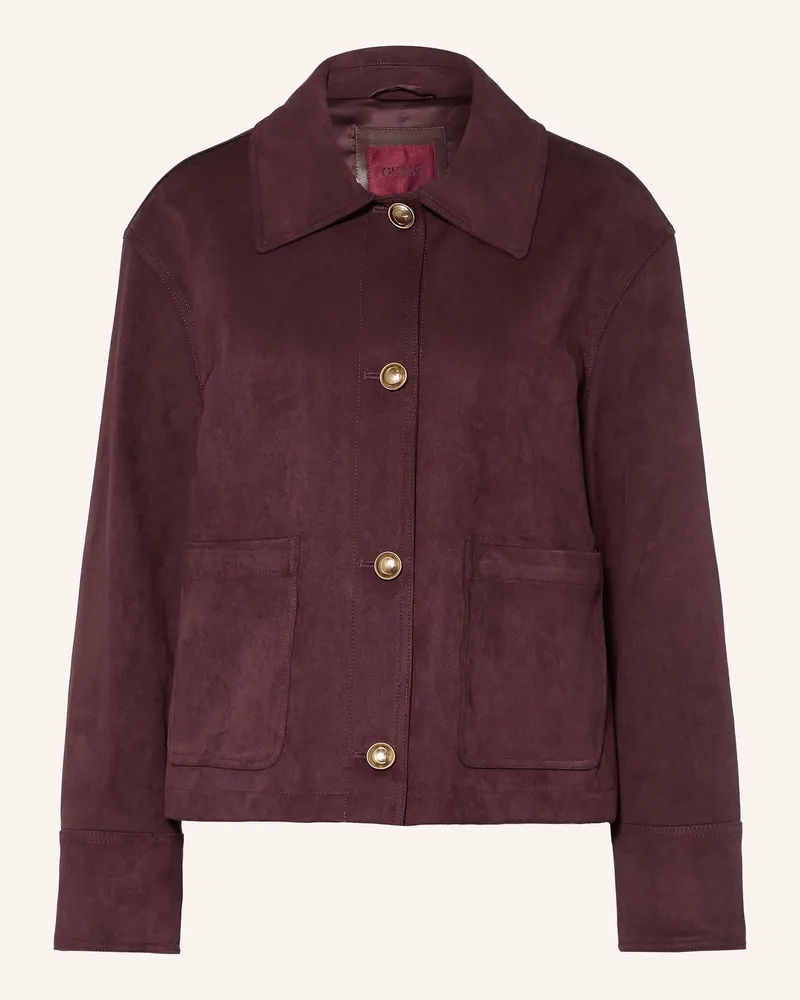 Guess Jacke Grace In Lederoptik lila Dunkellila