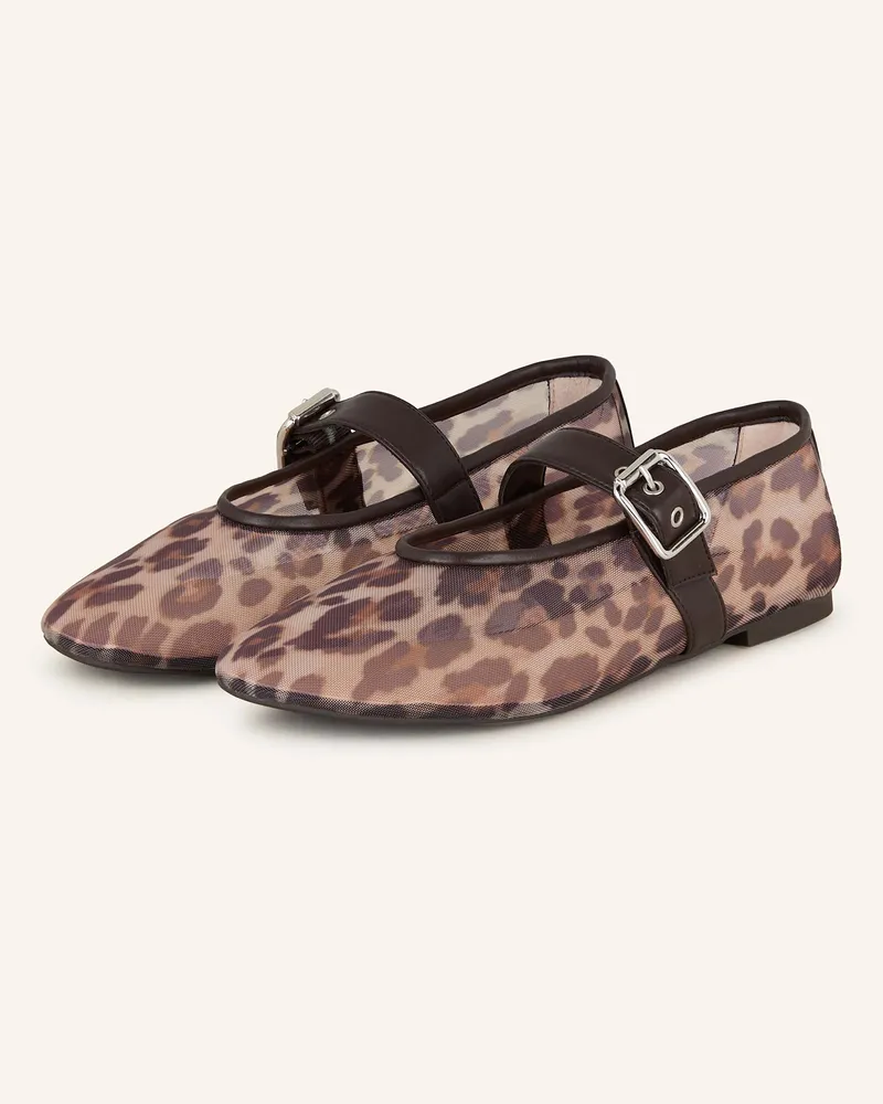Unisa Mary-Jane-Ballerinas BELUA Hellbraun