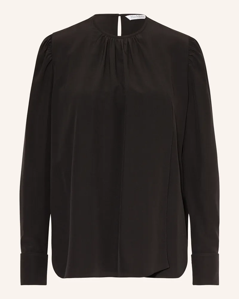 Max Mara Blusenshirt Carol Aus Seide schwarz Schwarz