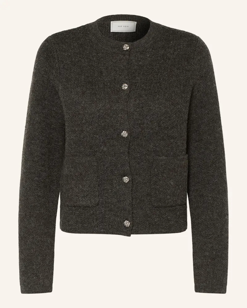 Neo Noir Strickjacke Elbie grau Dunkelgrau