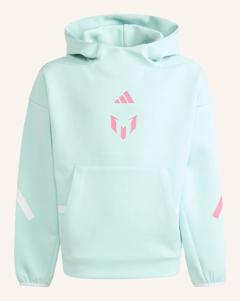 adidas Messi Zne Hoodie Kids Sweatshirt blau Grün