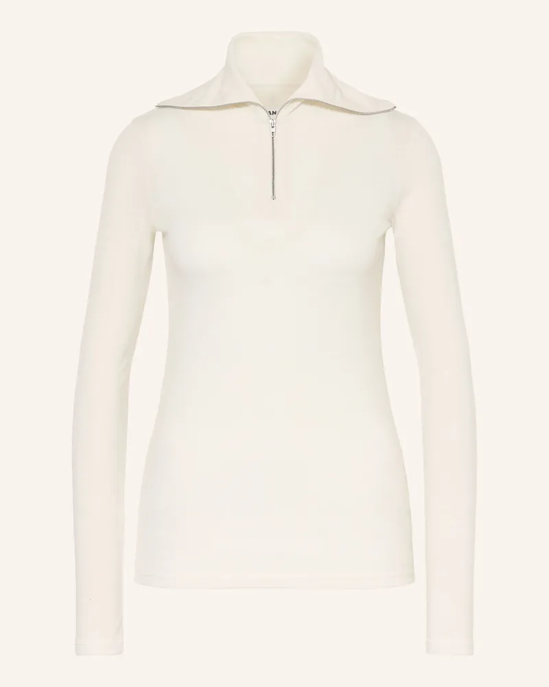 Jil Sander Jersey-Troyer weiss Ecru