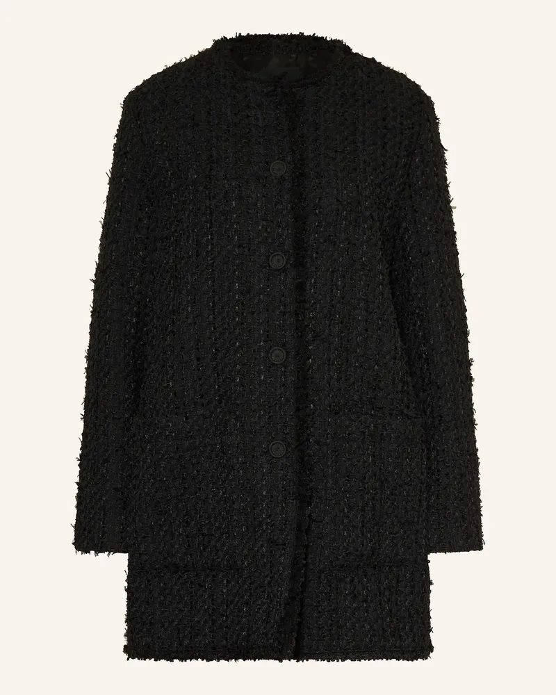 HUGO BOSS Tweed-Mantel JOKILA Schwarz