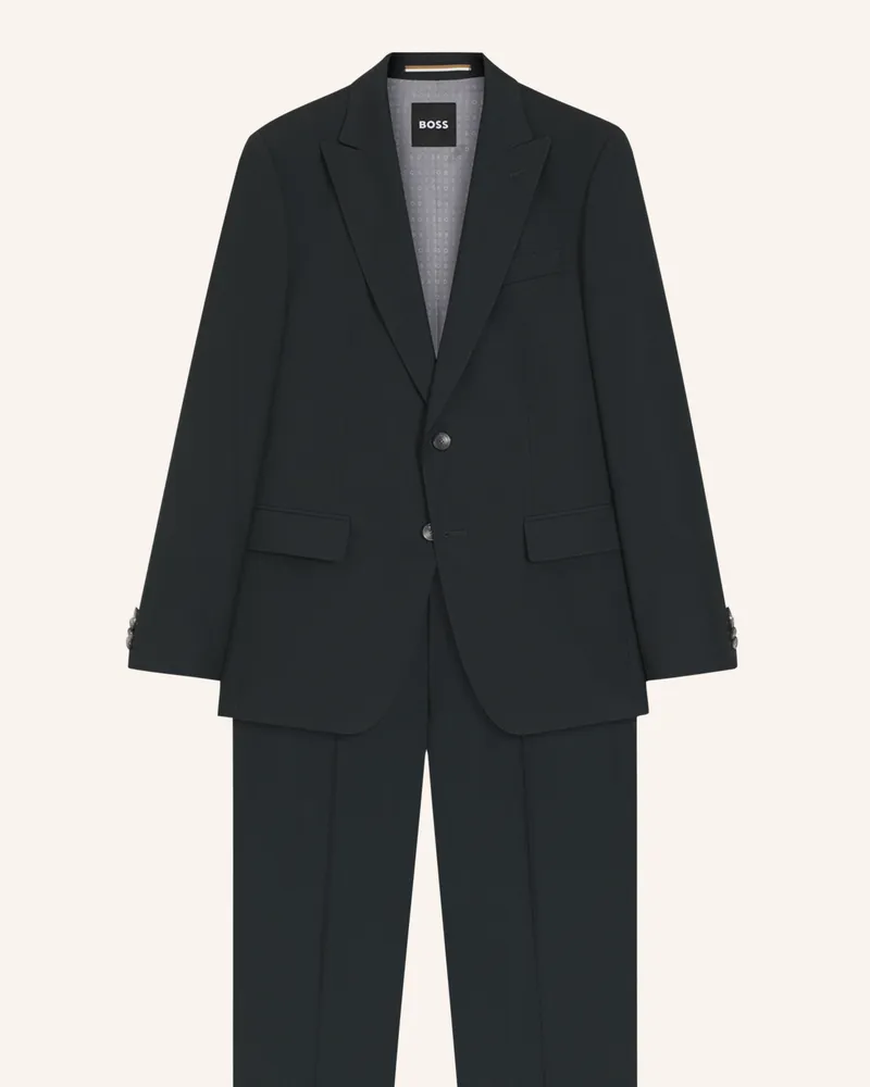 HUGO BOSS Business Anzug H-Huge-2pcs-Peak-253 Slim Fit gruen Grün