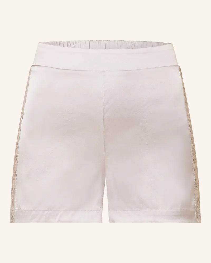 Aubade Schlafshorts MIDNIGHT WHISPER aus Seide Hellgrau