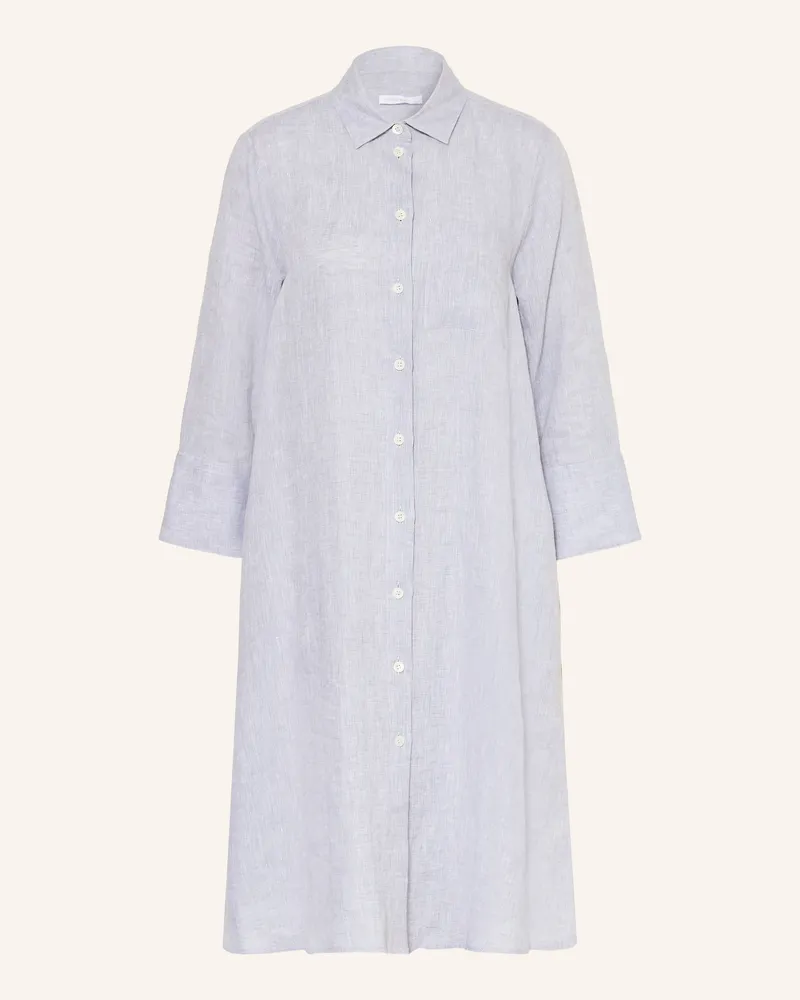 Robert Friedman Hemdblusenkleid aus Leinen Hellgrau