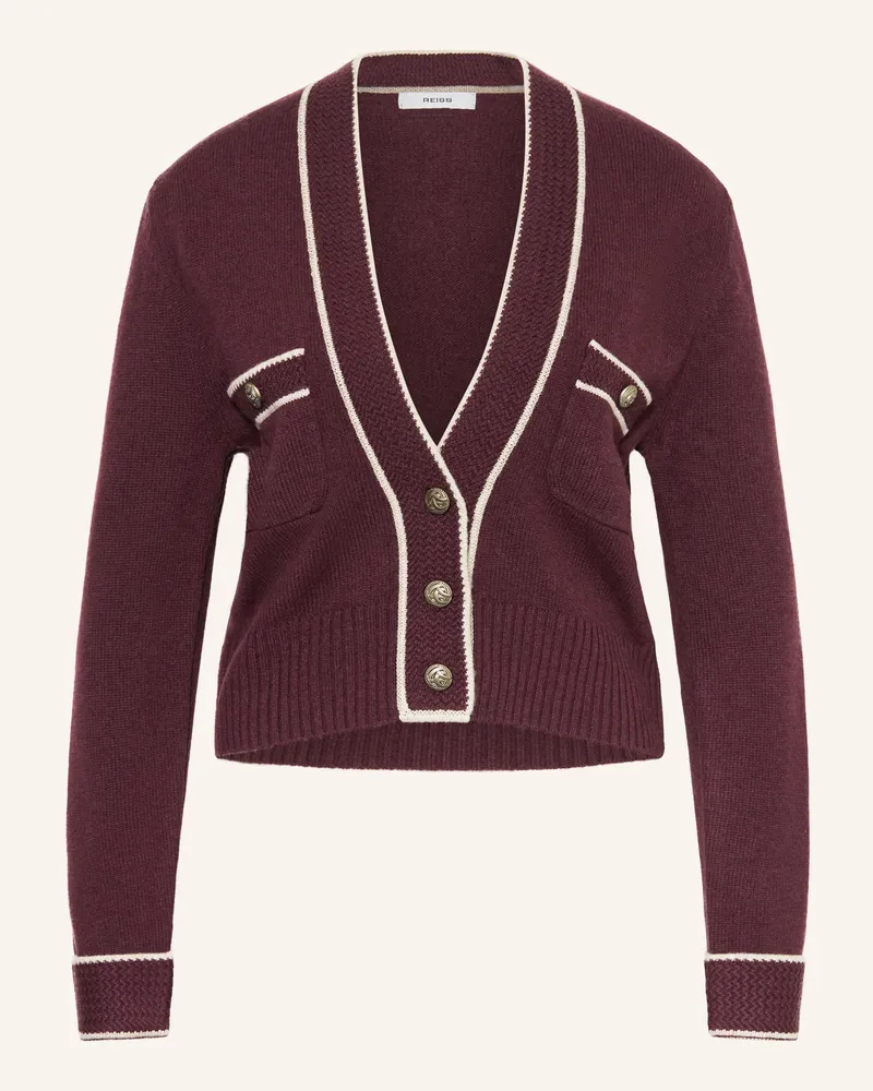 Reiss Strickjacke ELOISE Dunkelrot