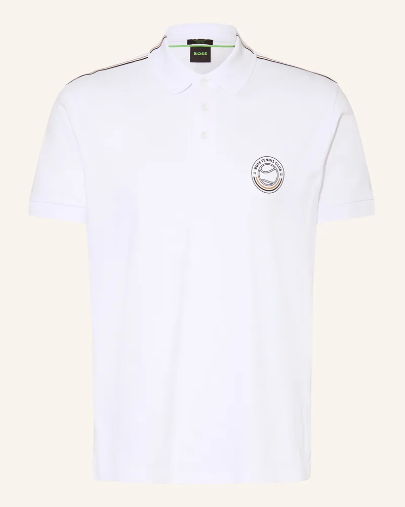 HUGO BOSS Piqué-Poloshirt weiss Weiss