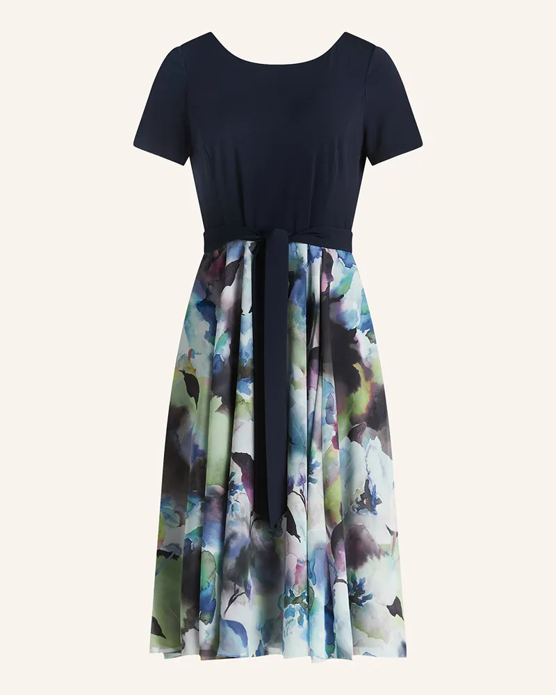 Vera Mont Cocktailkleid im Materialmix Dunkelblau