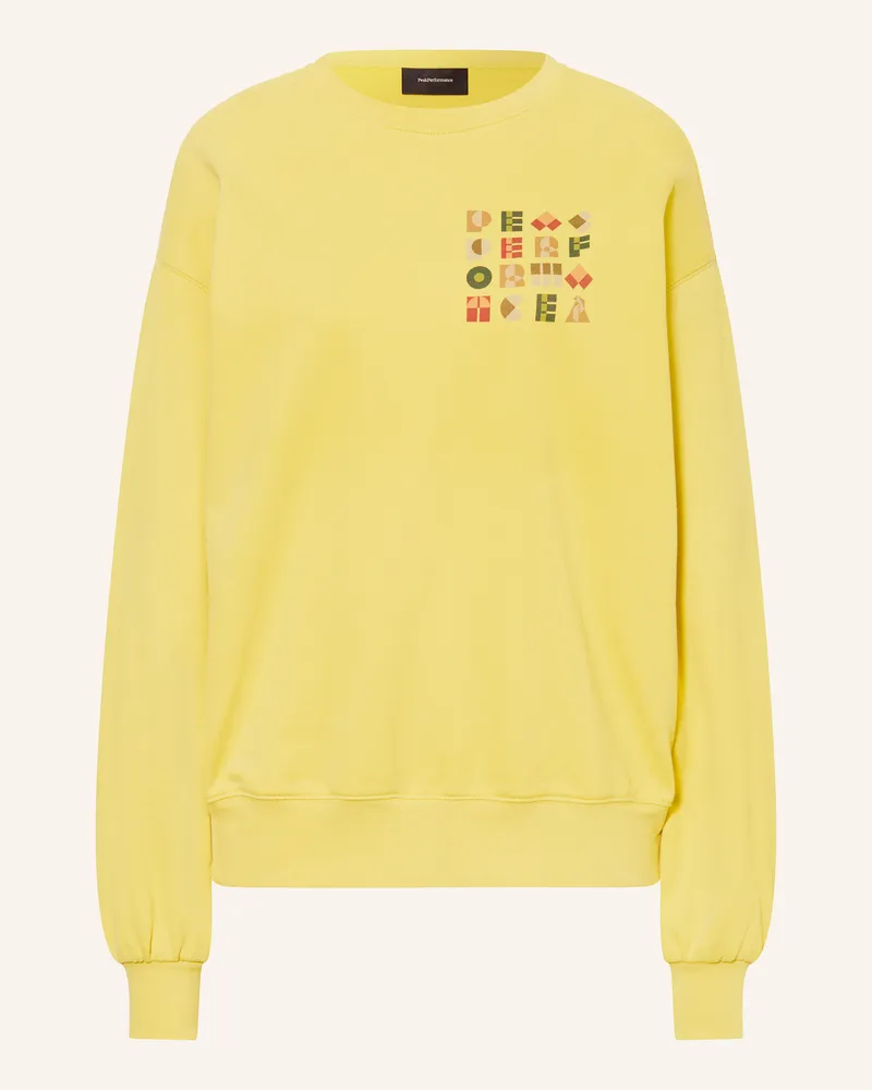 Peak Performance Sweatshirt Terry Graphic Crew gelb Gelb