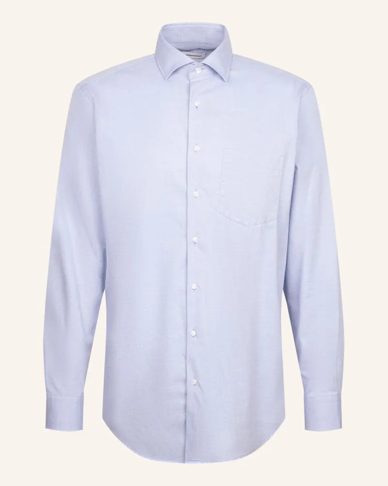 Seidensticker Flanellhemd Regular Fit Blau