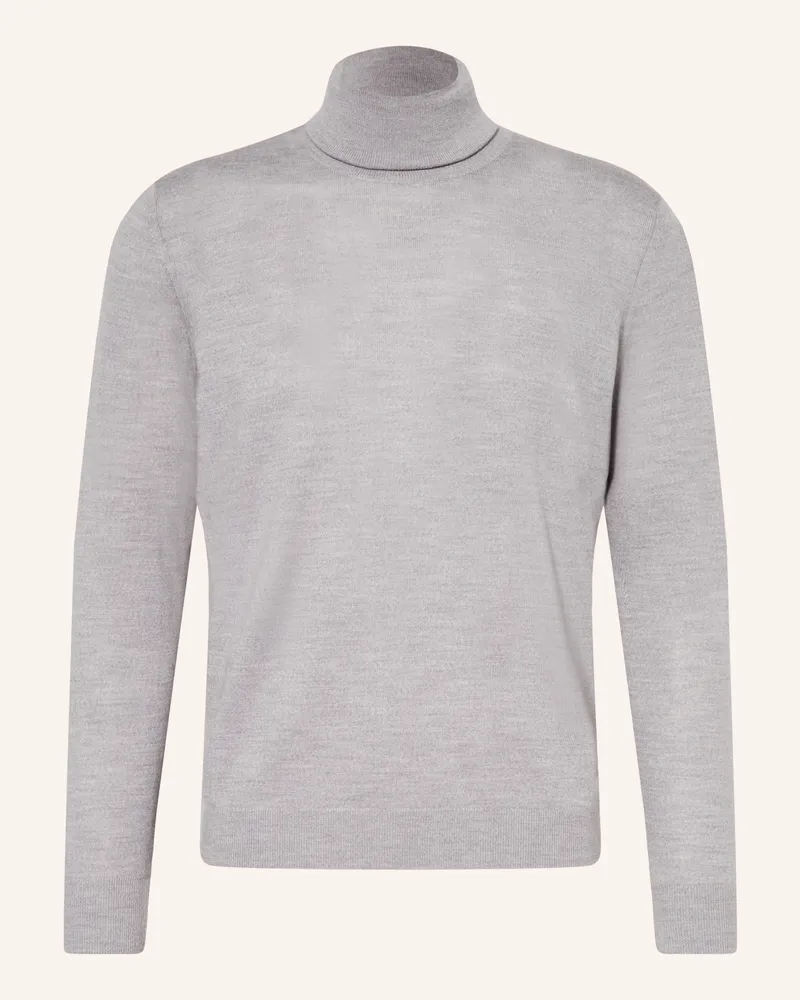 Strokesman's Rollkragenpullover Aus Merinowolle grau Hellgrau