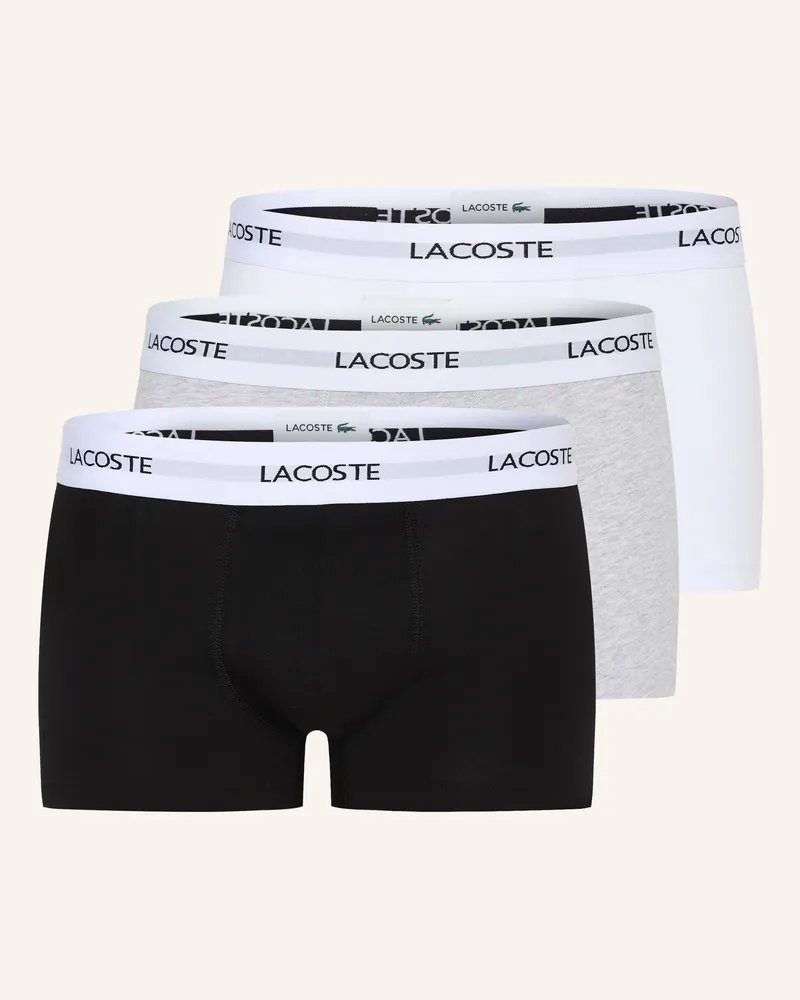 Lacoste 3er-Pack Boxershorts grau Hellgrau