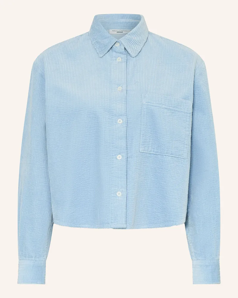 Marc O'Polo Hemdbluse aus Cord Hellblau
