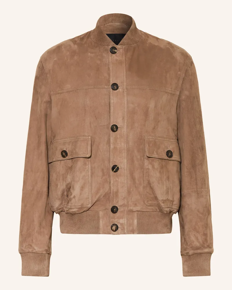 Manzoni 24 Lederjacke Hellbraun