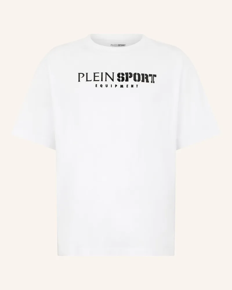 Philipp Plein Plein Sport Round Neck T-Shirt Reflective Scratch weiss Weiss