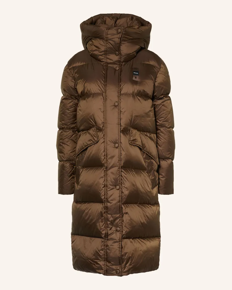 Blauer Daunenmantel Lena braun Dunkelbraun