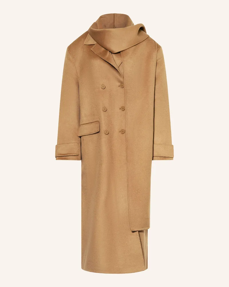 Sandro Cabanmantel mit abnehmbarem Schal Camel