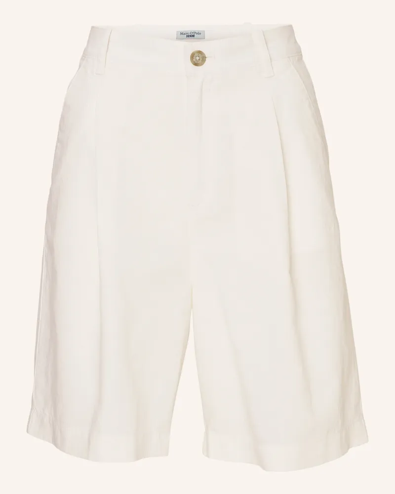 Marc O'Polo Bundfalten-Shorts weiss Weiss